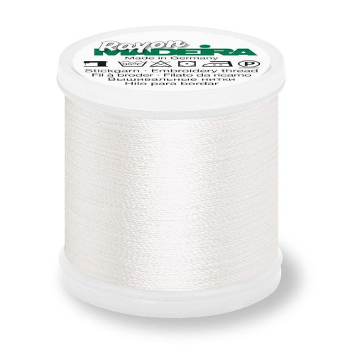 Madeira Rayon 40 machine embroidery thread 1000m spools 1071 off white